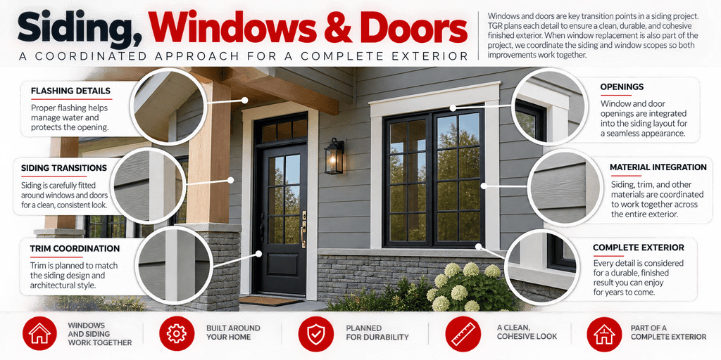 Modern exterior with black siding and large windows in Tigard area.